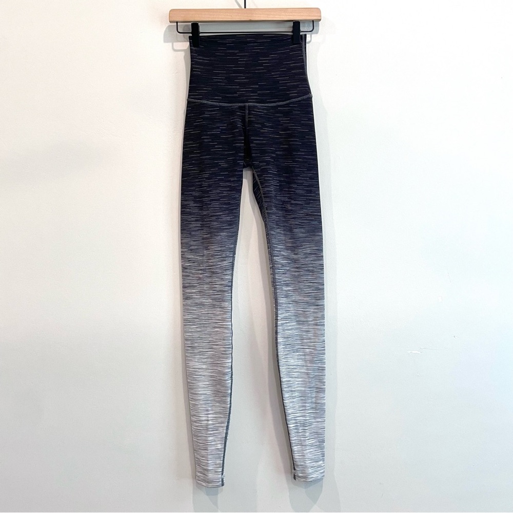 Lululemon Wunder Under Striped Ombre Leggings